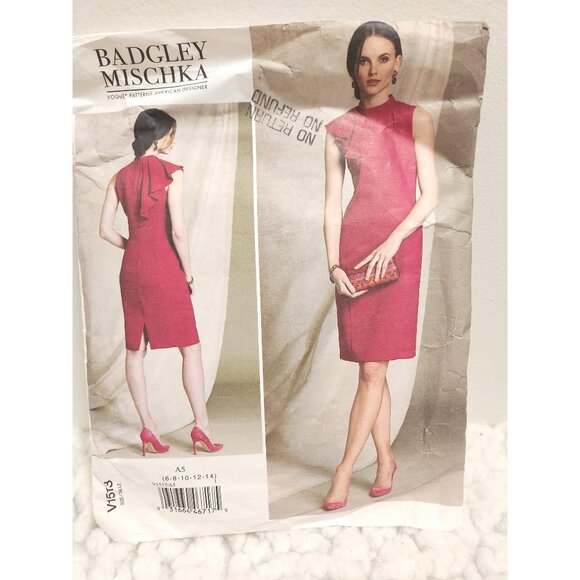 Badgley Mischka Dress Sewing Pattern V1513 • Vogue Designer Pattern • - Picture 1 of 12